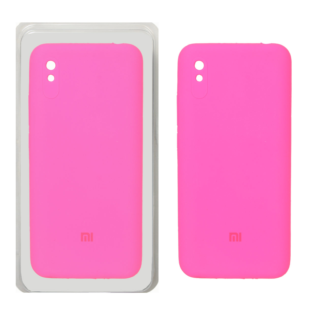قاب سیلیکونی پاک کنی محافظ لنزدار اورجینال Xiaomi Redmi 9A / Redmi 9A Sport / Redmi 9AT - صورتی فانتزی (پک اصلی)
